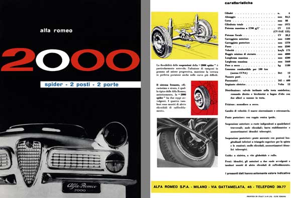 Alfa Romeo 1960 - Alfa Romeo 2000 Spider - 2 Posti - 2 Porte (In French)