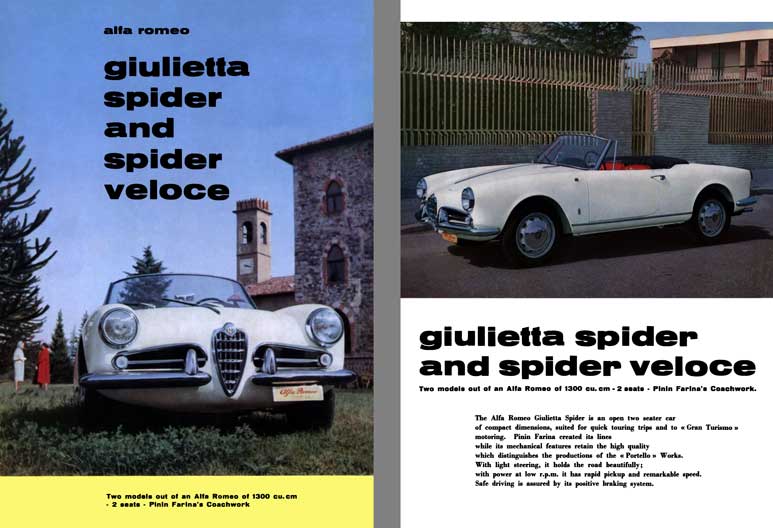 Alfa Romeo 1960 - Alfa Romeo Giulietta Spider and Spider Veloce