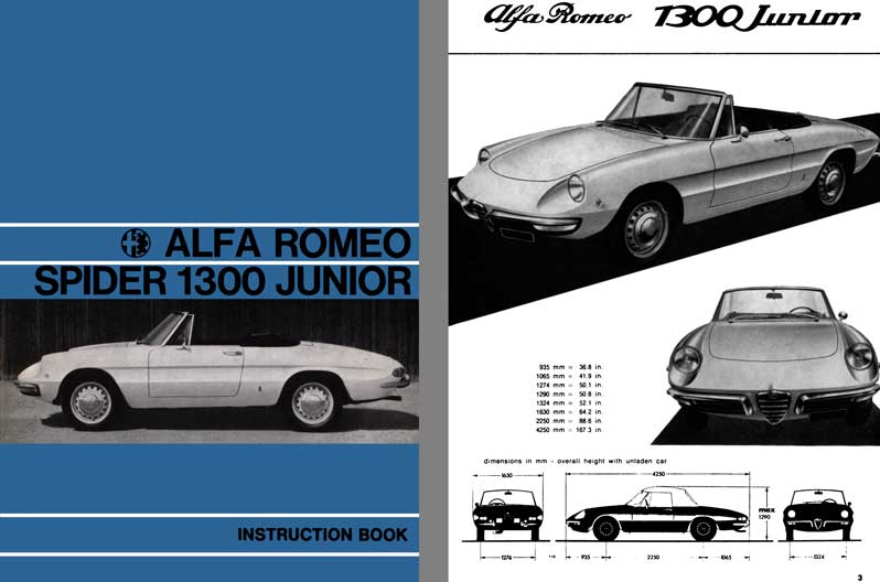 Alfa Romeo 1968 - Alfa Romeo Spider 1300 Junior Instruction Book