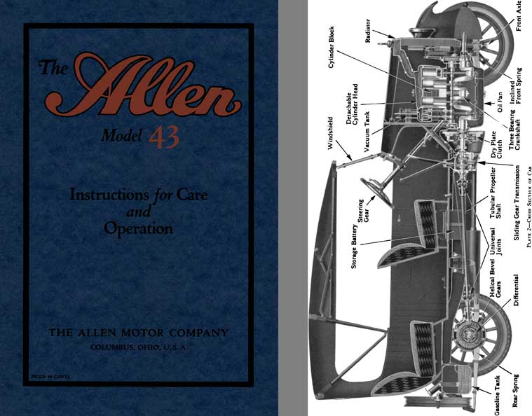 Allen 1921 - The Allen Model 43 - Instructions for Care and Operation
