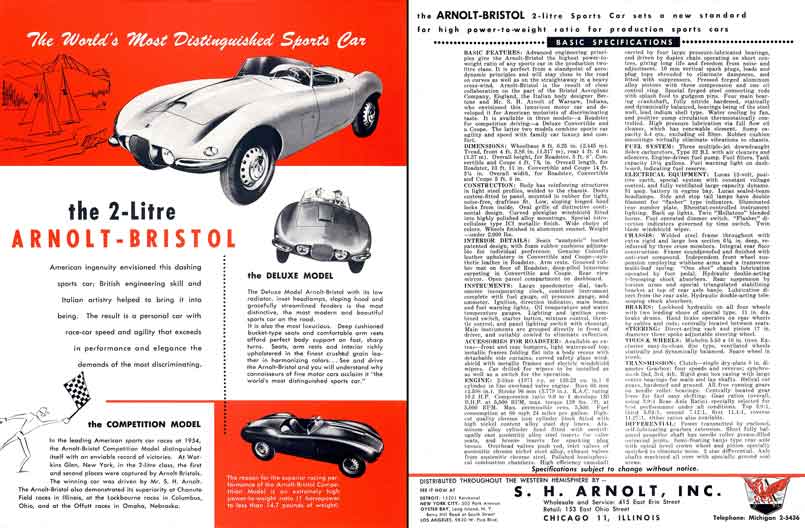 Arnolt Bristol Competition & Deluxe (c1956) - The World's Most Distinguished Sports Car