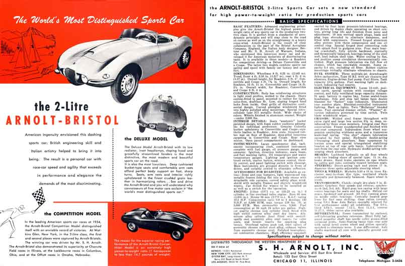 Bristol Arnolt Competition & Deluxe (c1956) - The World's Most Distinguished Sports Car