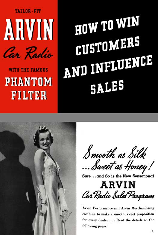 Arvin Car Radio 1938 - Tailor Fit Arvin Car Radio - How to Win Customers and Influence Sales