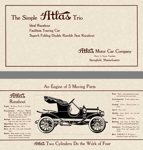 Atlas 1907 - 1907 The Simple Atlas Trio - Ideal Runabout