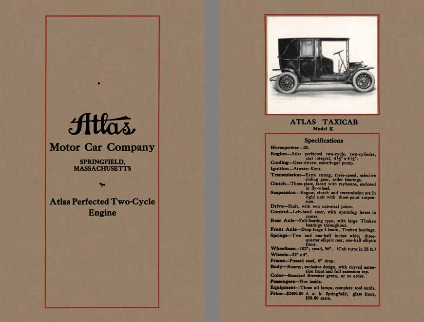 Atlas 1911 - 1911 Atlas Motor Car Company - Atlas Perfected Two-Cycle Engine
