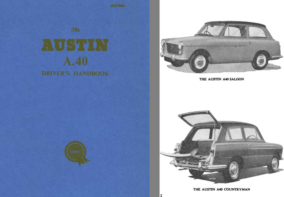 Austin 1960 - The Austin A40 Driver's Handbook AKD1408A
