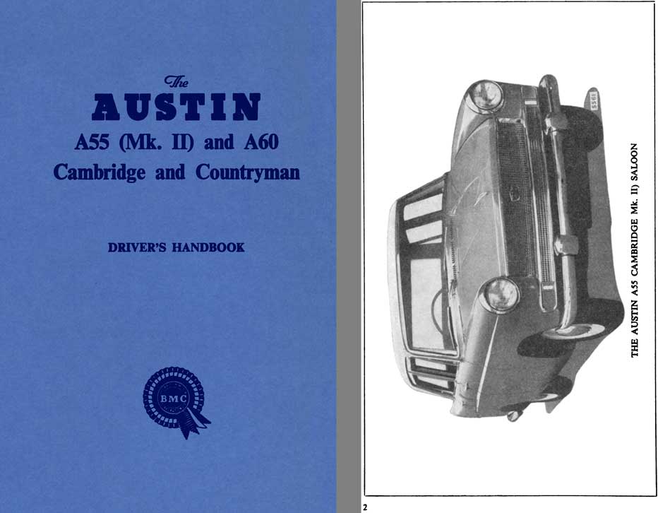Austin 1962 - The Austin A55 Mk II and A60 Cambridge and Countryman Driver's Handbook AKD1026G