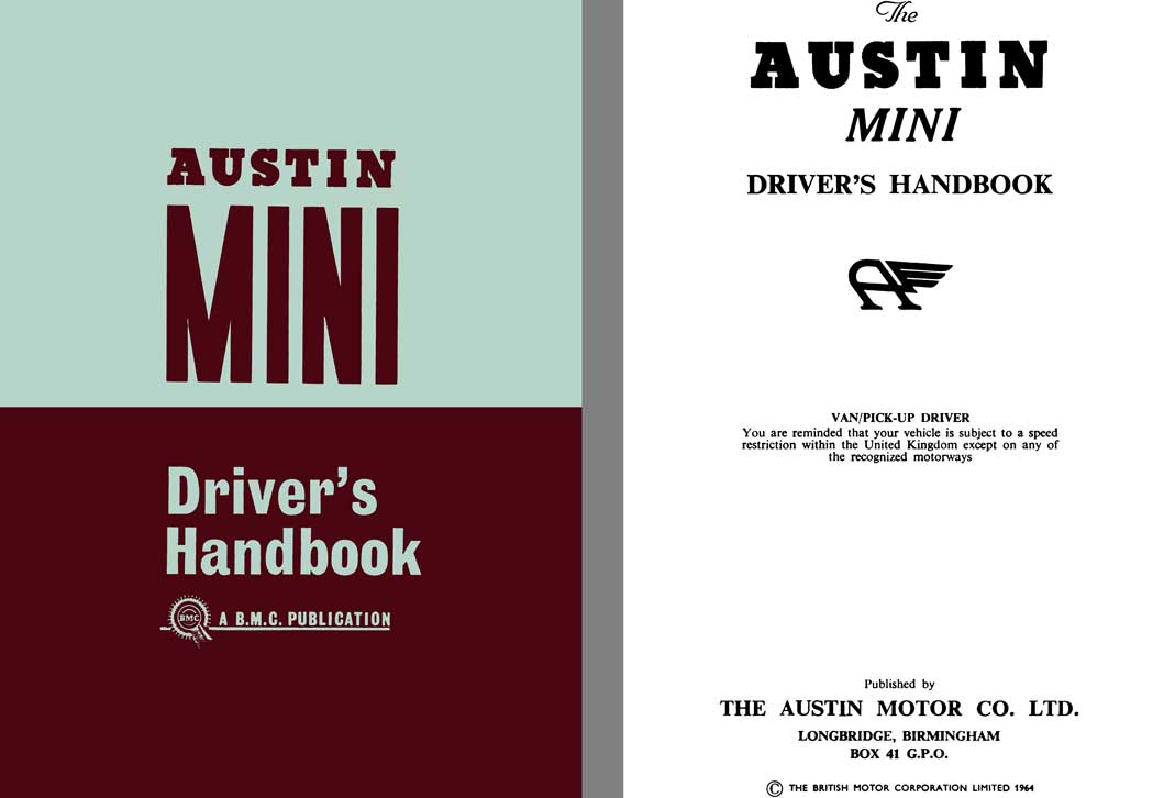 Austin 1965 - Austin Mini Driver's Handbook AKD3887C