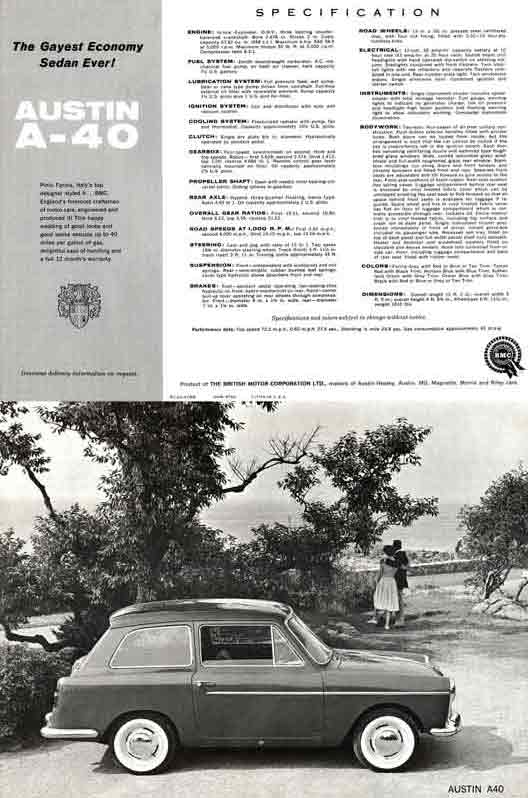 Austin A40 (c1959) - The Gayest Economy Sedan Ever!