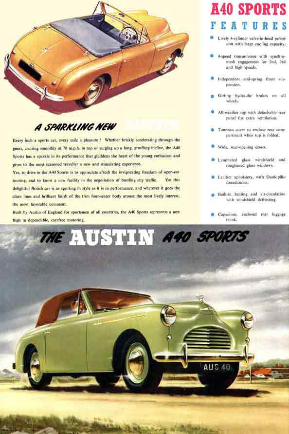 Austin A40 Sports (c1951) - A Sparkling New Austin
