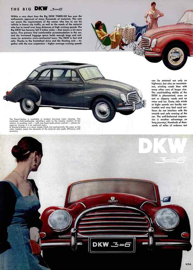 DKW 3=6 (c1953) Auto Union - The Big DKW 3=6