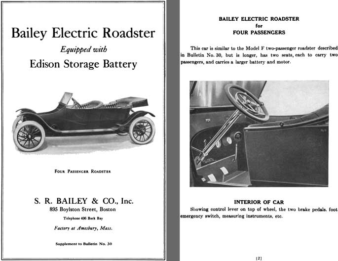 Bailey Electric 1915 - 1915 Bailey Electric Roadster