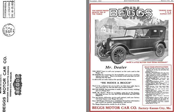 Beggs 1922 - 1922 Beggs Six