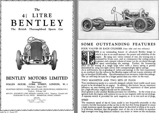 Bentley 1927 - The 4-1/2 Litre Bentley - The British Thoroughbred Sports Car