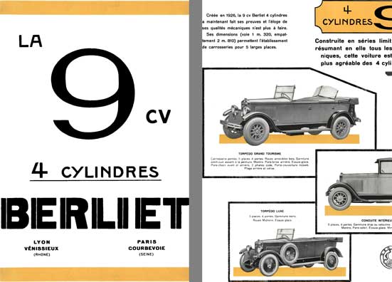 Berliet 1929 - La 9CV 4 Cylinders Berliet