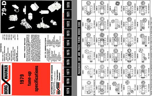 Borg Warner 1979 Tune-Up Specifications 79-D (1979-1970 Passenger Car & Truck)