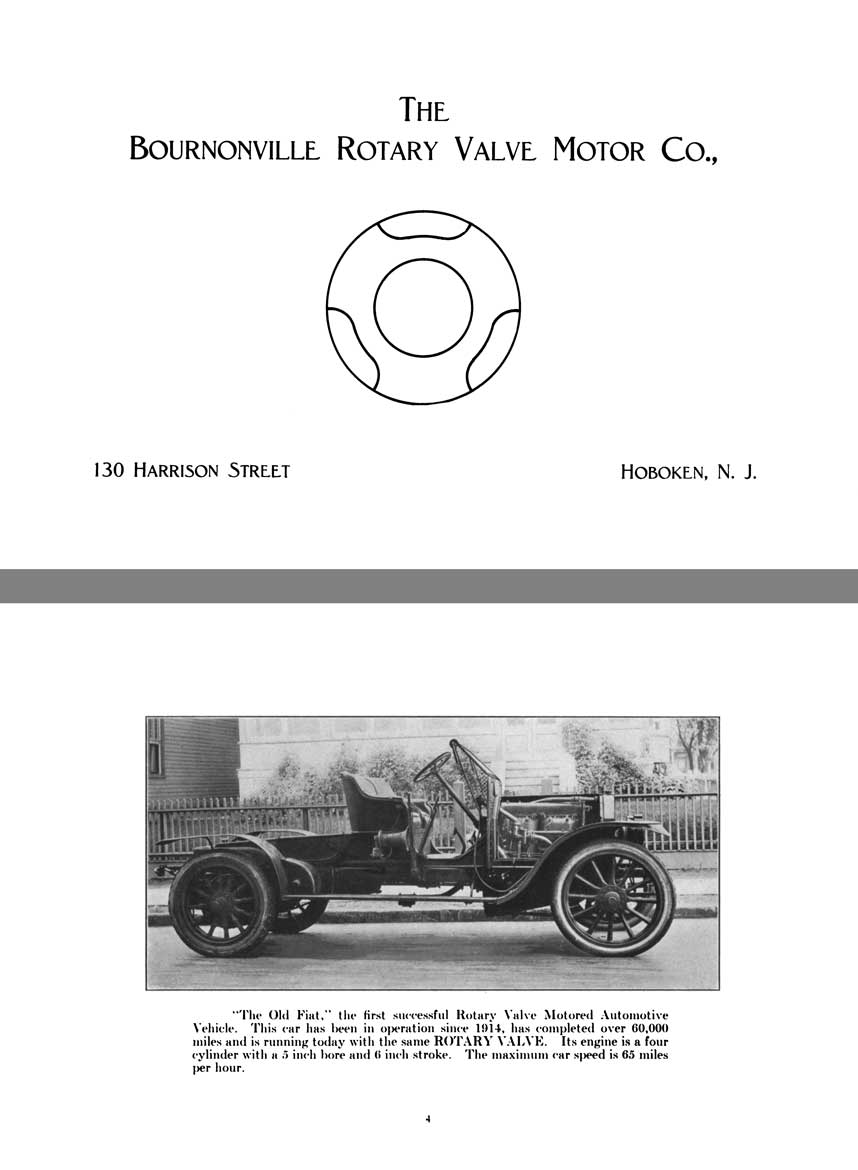 Bournonville 1921 - The Bournonville Rotary Valve Motor Co.