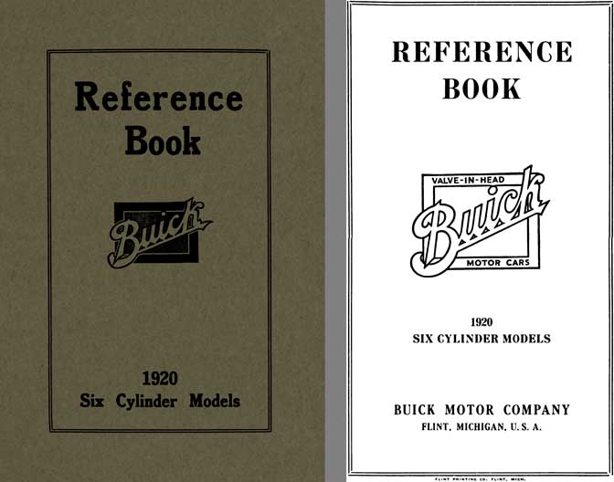 Buick 1920 - Reference Book Buick 1920 Six Cylinder Models