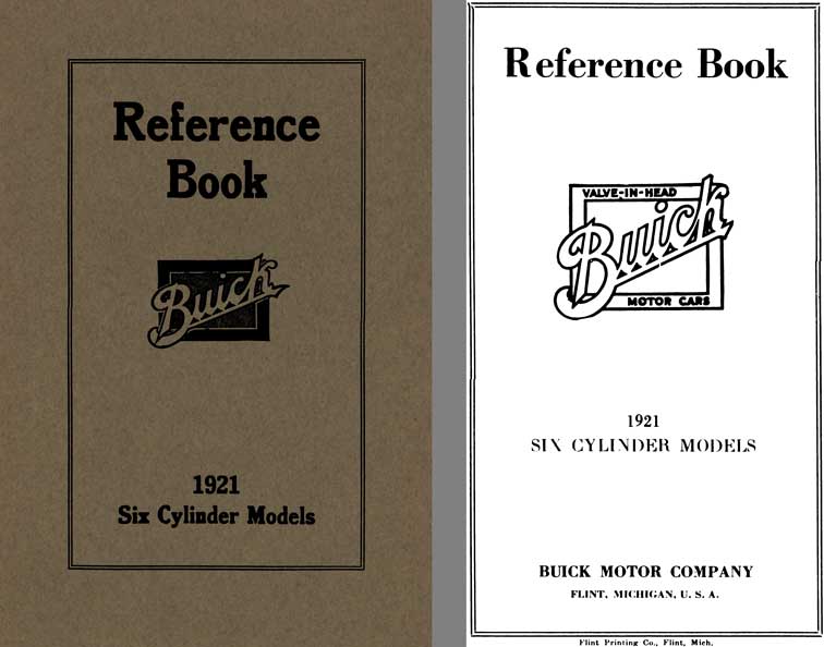Buick 1921 - Reference Book Buick 1921 Six Cylinder Models
