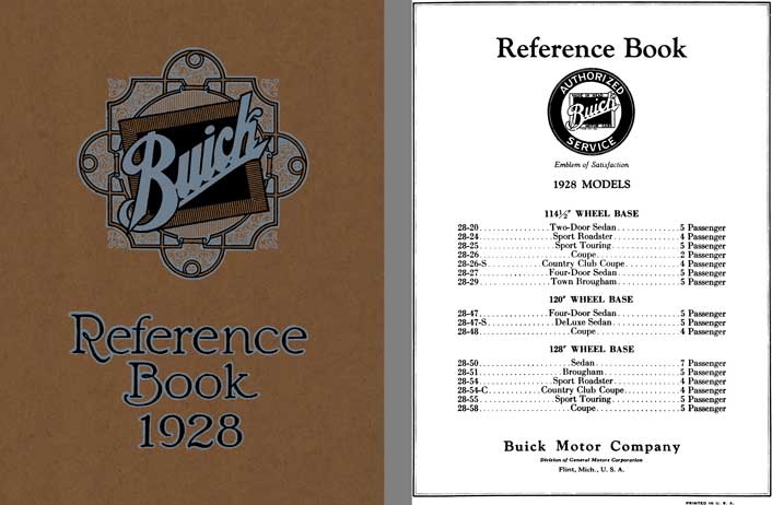 Buick 1928 - Buick Reference Book 1928 Models