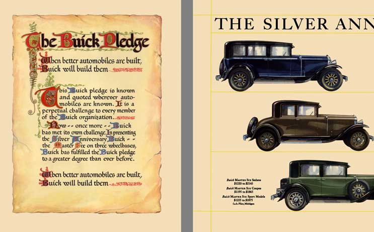 Buick 1929 - The Buick Pledge - Buick Master Six