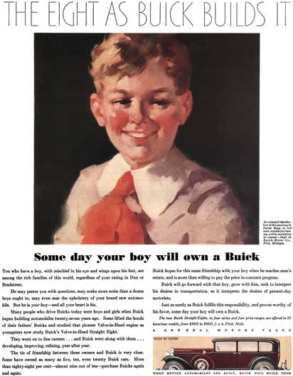 Buick 1931 - Buick Ad - The Eight as Buick Builds It - Some day your boy will own a Buick