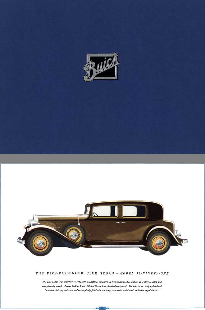 Buick 1932 - The Buick Eight for 1932 Series 90 - 80 -60 The Outstanding Buick of All Time