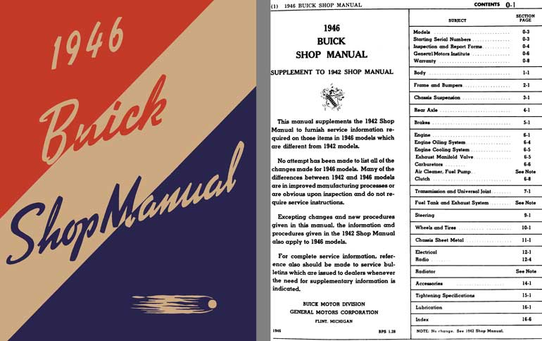 Buick 1946 - 1946 Buick Shop Manual (Supplement to 1942 Shop Manual)