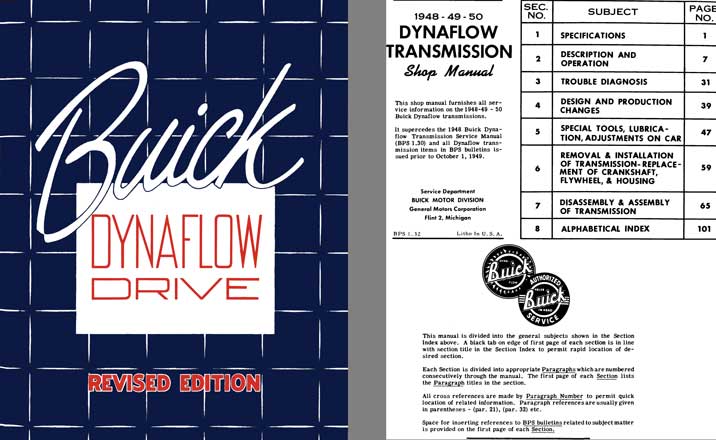 Buick 1948-49-50 - Buick Dynaflow Drive Revised Edition Manual