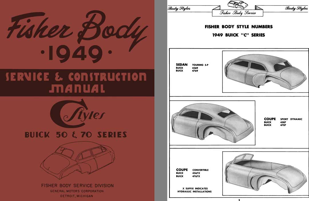 Buick 1949 - Fisher Body 1949 Service & Construction Manual - C Styles Buick 50 & 70 Series