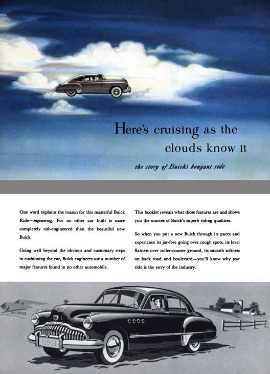 Buick 1949 - Here's Cruising as the Clouds Know It - the Story of Buicks Bouyant Ride