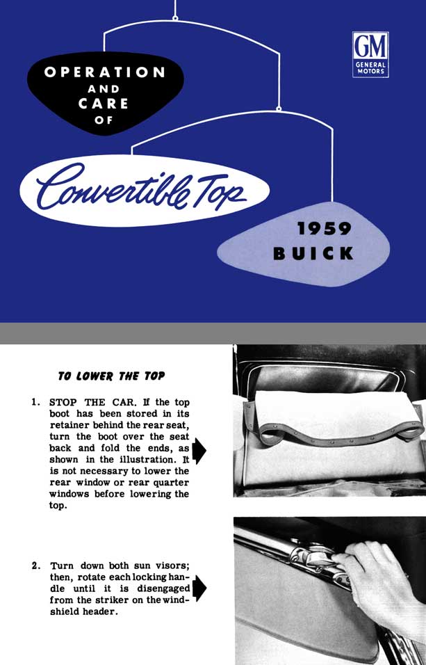 Buick 1959 - Operation and Care of Convertible Top 1959 Buick