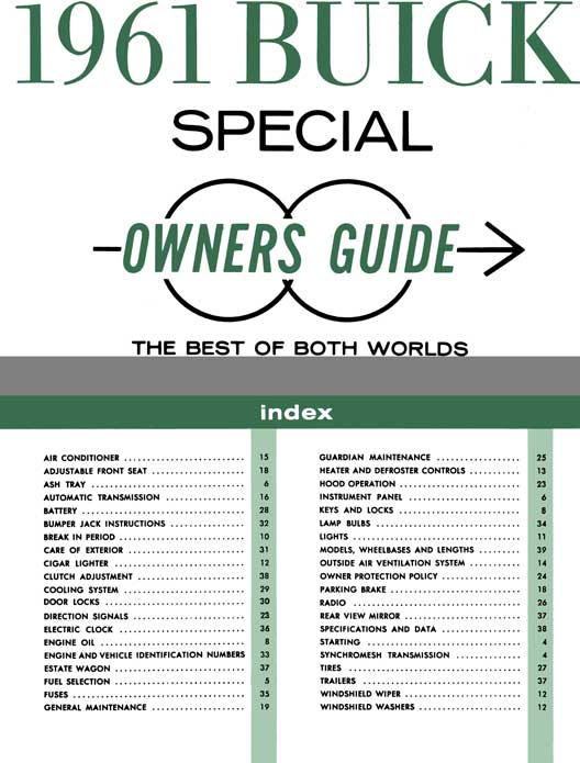 Buick 1961 - 1961 Buick Special Owners Guide - The Best of Both Worlds