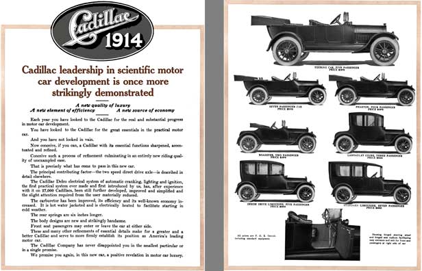 Cadillac 1914 - Cadillac Leadership in Scientific Motor Car Development is once more ...