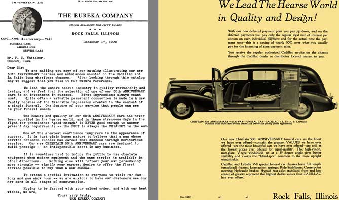 Cadillac 1937 - The Eureka Company - Coach Builders for Fifty Years
