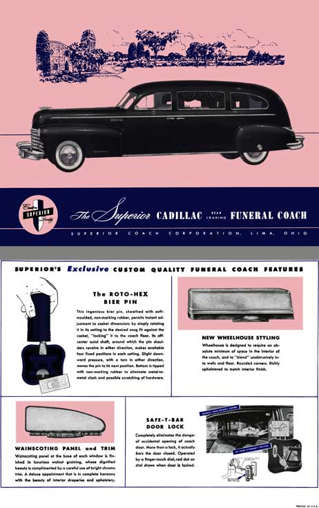 Cadillac 1948 - The Superior Cadillac Rear Loading Funeral Coach