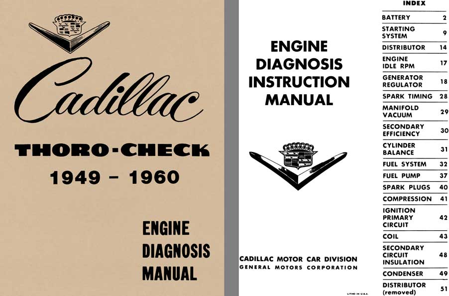 Cadillac 1949 1960 - Cadillac Thoro-Check 1949 - 1960 Engine Diagnosis Manual