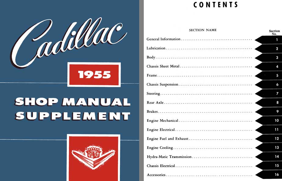 Cadillac 1955 Shop Manual Supplement