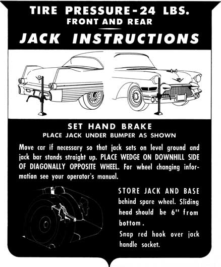 Cadillac 1957 Jack Instructions