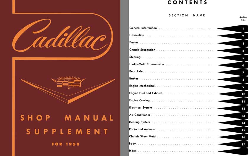 Cadillac 1958 - Cadillac Shop Manual Supplement for 1958 - Model 58-62, 60S, 75 Cars & 86 Comm. Cars