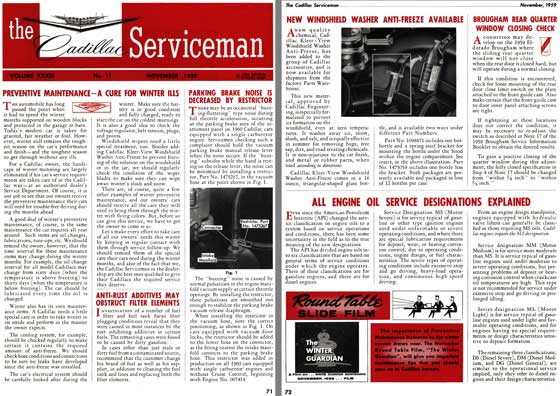 Cadillac 1959 - the Cadillac Serviceman Vol. XXXIII - No. 11 November 1959