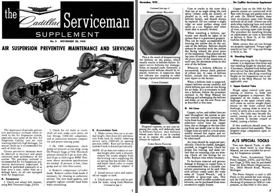Cadillac 1959 - the Cadillac Serviceman Supplement No. 3 - November 20, 1959