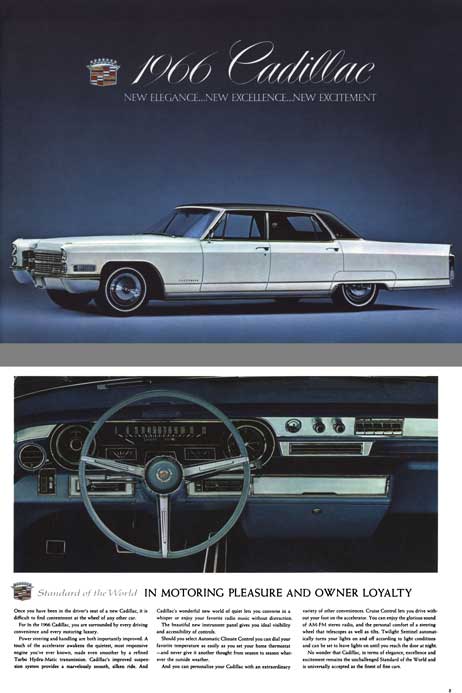 Cadillac 1966 - 1966 Cadillac - New Elegance... New Excellence... New Excitement