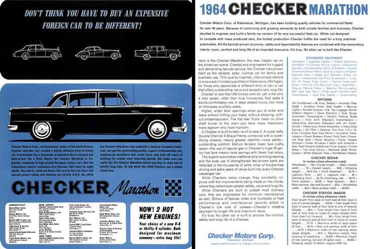 Checker Marathon 1964 - Don't Think you have to buy an expensive foreign car to be different!
