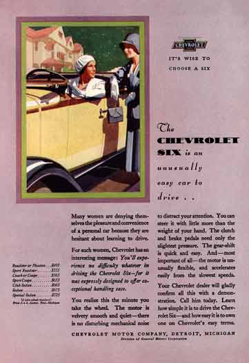 Chevrolet 1930 - Chevrolet Ad - It's Wise To Choose A Six  The Chevrolet Six - Model Pricing