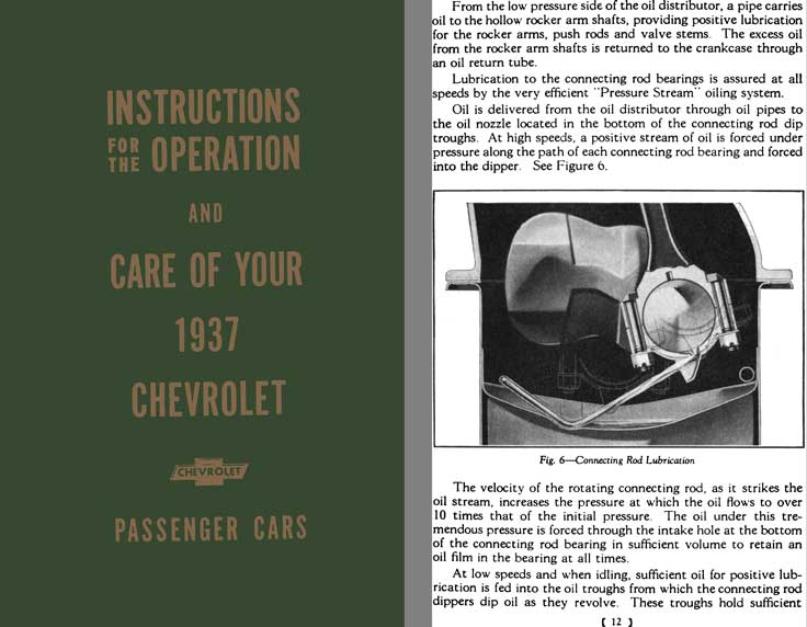 Chevrolet 1937 - Instructions for the Operation & Care of Your 1937 Chevrolet - Passenger Cars