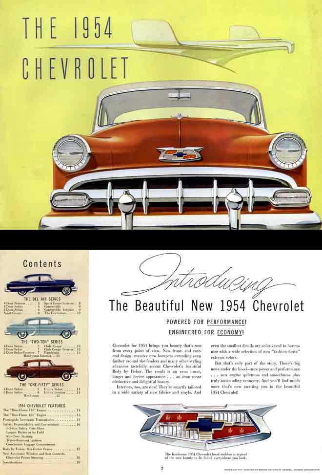 Chevrolet 1954 - Introducing the Beautiful New 1954 Chevrolet