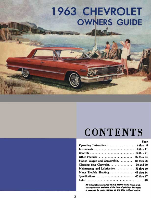 Chevrolet 1963 - 1963 Chevrolet Owners Guide