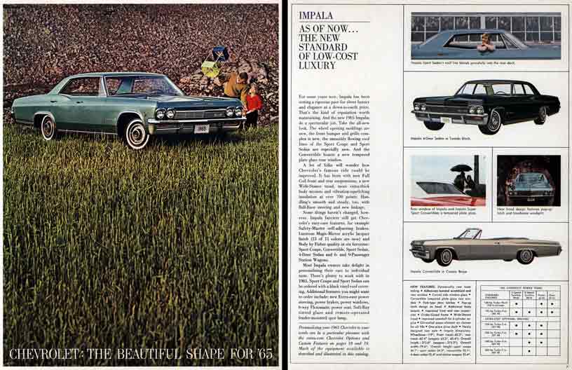 Chevrolet 1965 - Chevrolet: The beautiful shape for '65