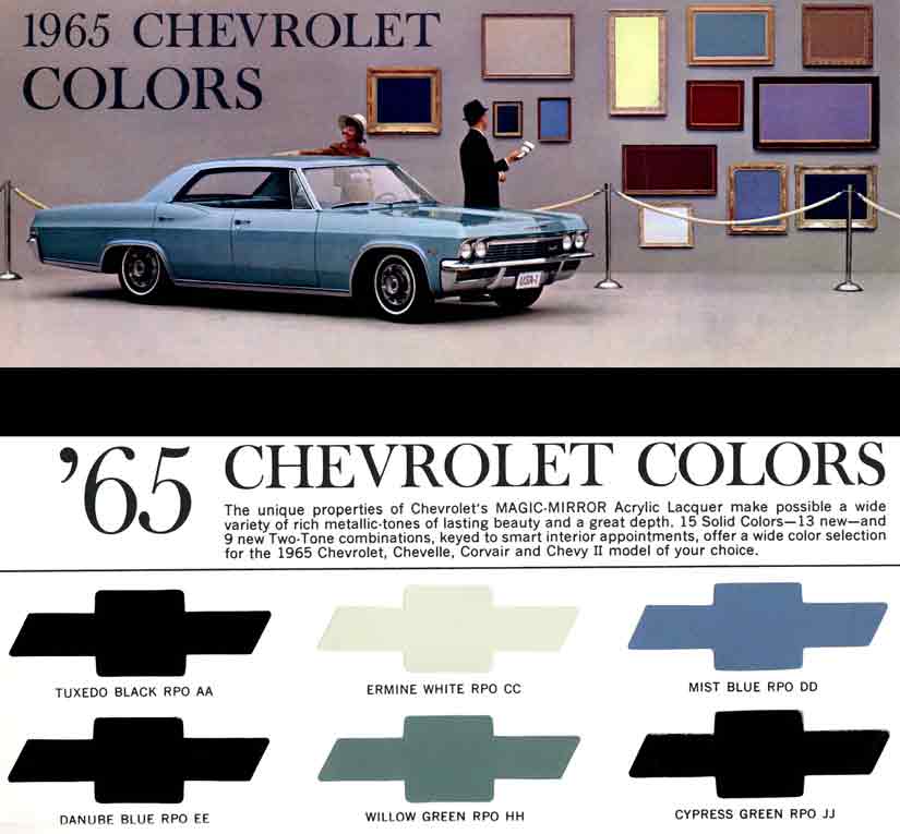 Chevrolet Colors 1965
